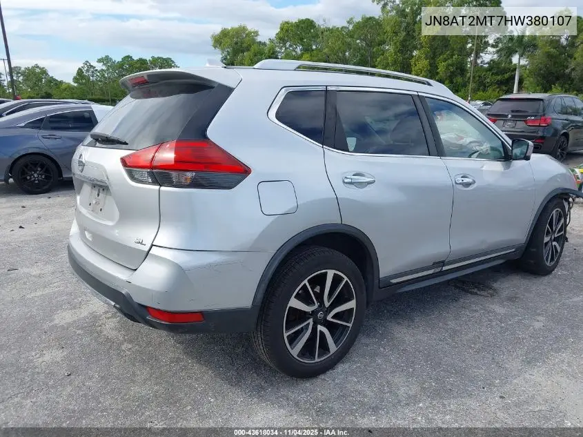 JN8AT2MT7HW380107 2017 Nissan Rogue Sl