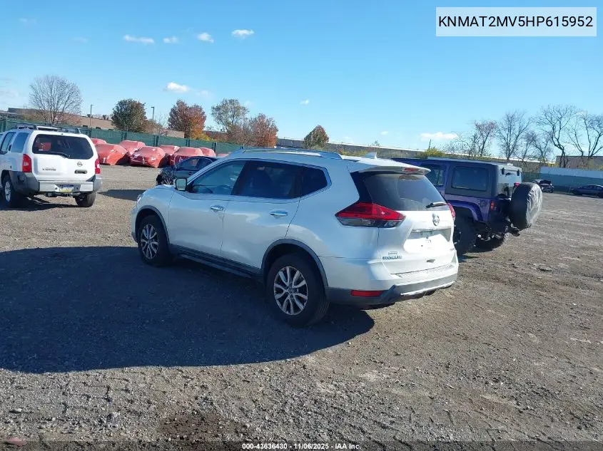 KNMAT2MV5HP615952 2017 Nissan Rogue Sv