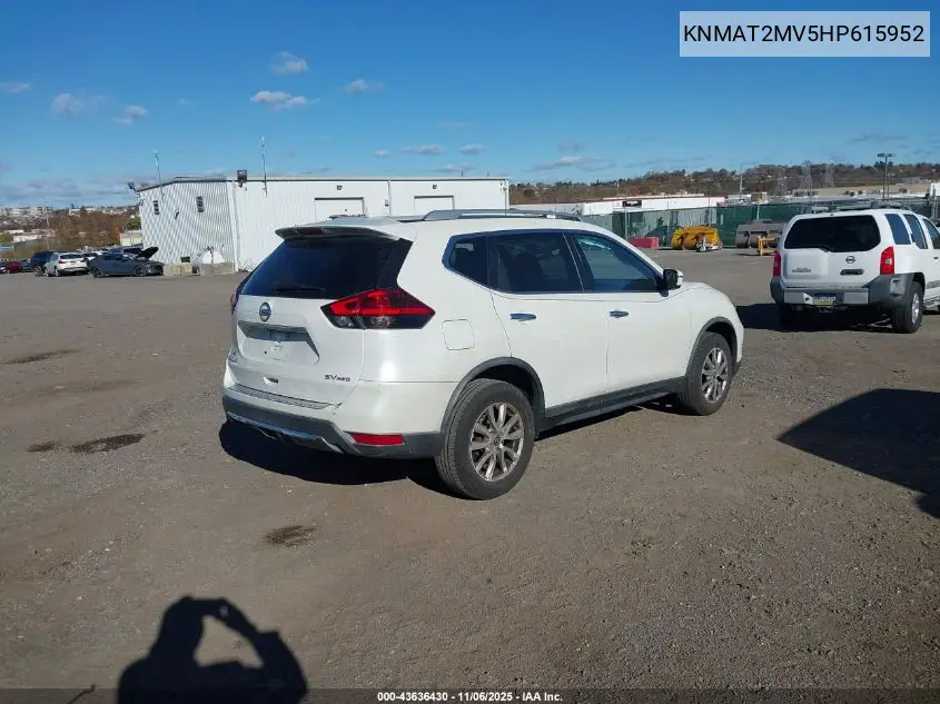 KNMAT2MV5HP615952 2017 Nissan Rogue Sv