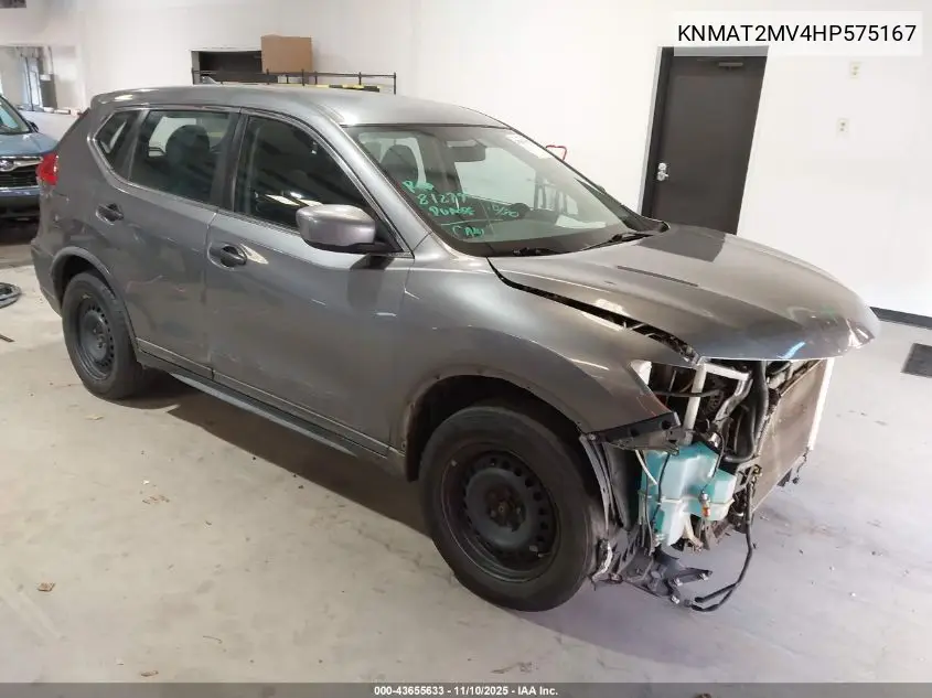 KNMAT2MV4HP575167 2017 Nissan Rogue S