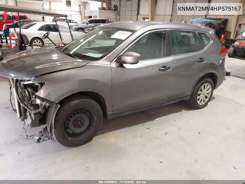 KNMAT2MV4HP575167 2017 Nissan Rogue S