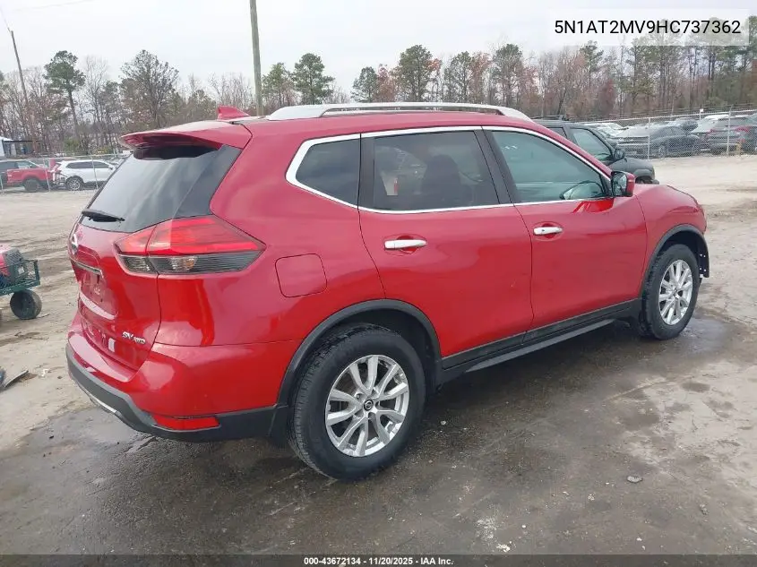 5N1AT2MV9HC737362 2017 Nissan Rogue Sv