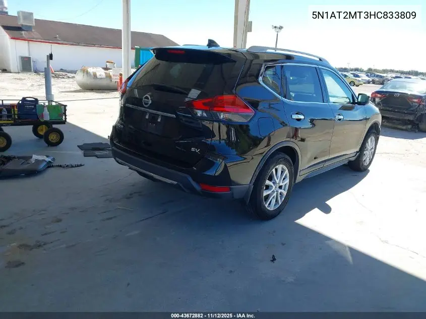 5N1AT2MT3HC833809 2017 Nissan Rogue Sv