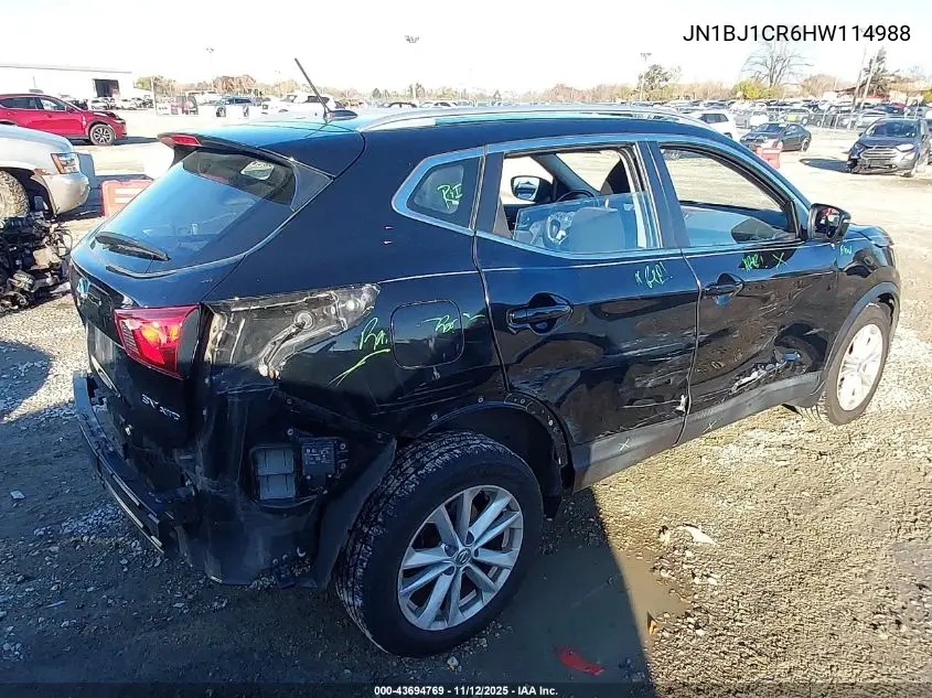 JN1BJ1CR6HW114988 2017 Nissan Rogue Sport Sv