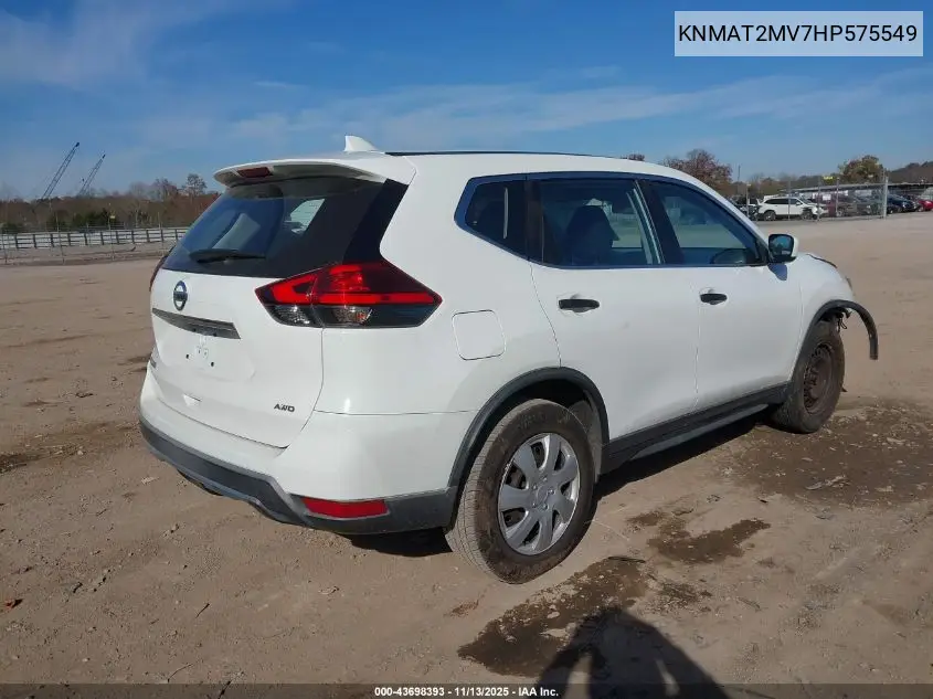 KNMAT2MV7HP575549 2017 Nissan Rogue S