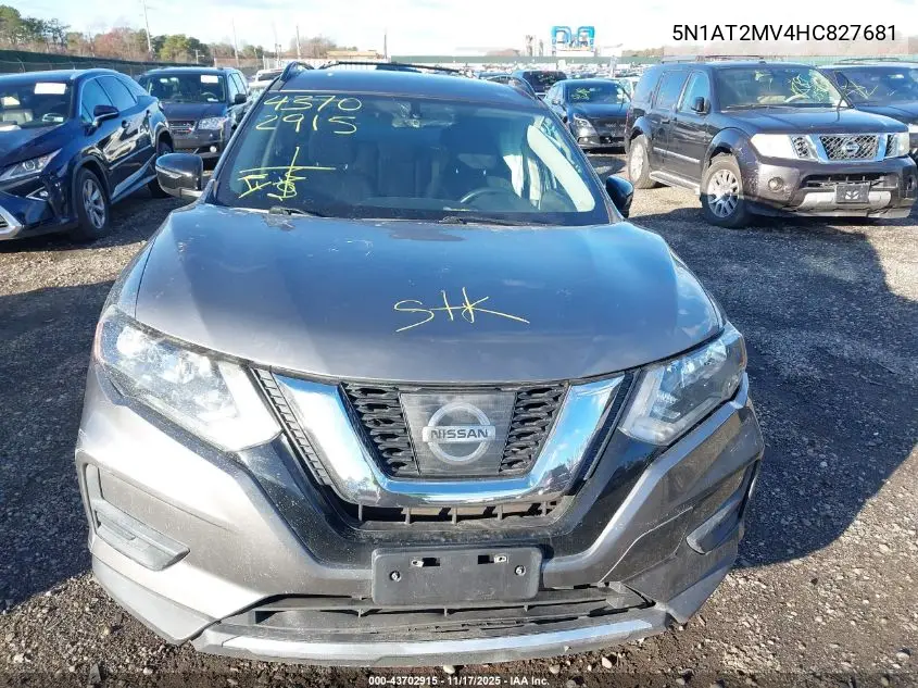 5N1AT2MV4HC827681 2017 Nissan Rogue Sv
