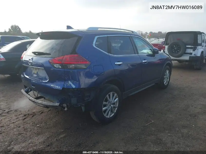 JN8AT2MV7HW016089 2017 Nissan Rogue Sv