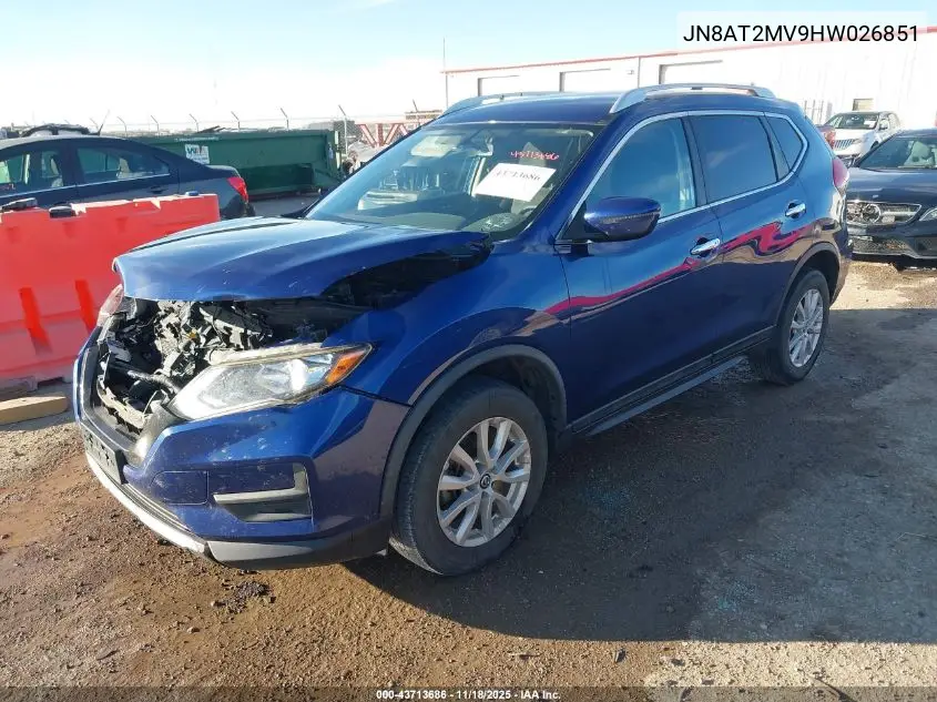 JN8AT2MV9HW026851 2017 Nissan Rogue Sv