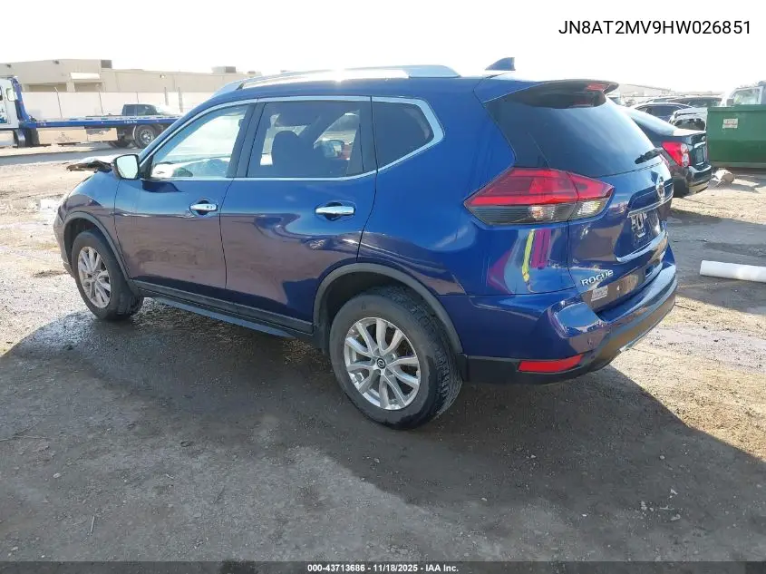 JN8AT2MV9HW026851 2017 Nissan Rogue Sv