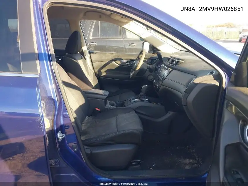 JN8AT2MV9HW026851 2017 Nissan Rogue Sv