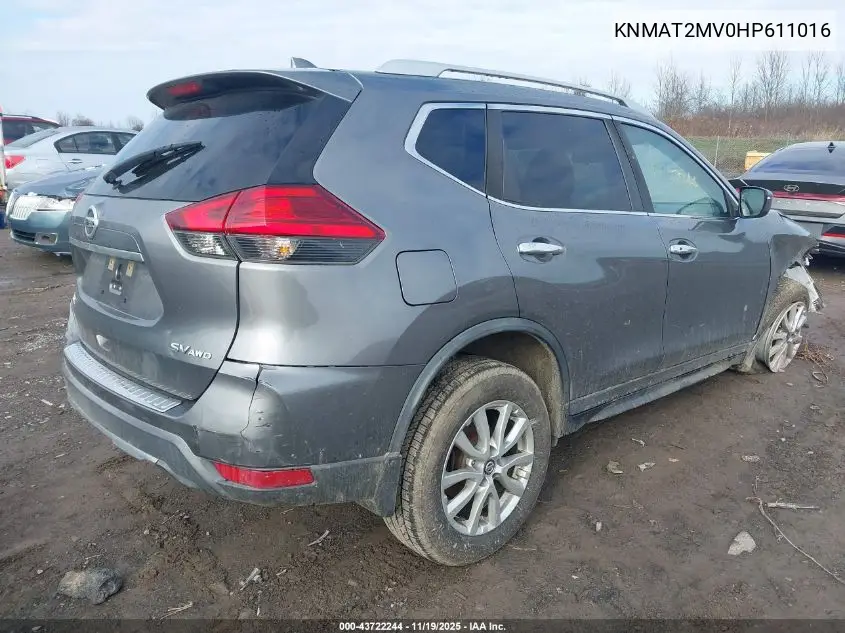 KNMAT2MV0HP611016 2017 Nissan Rogue Sv