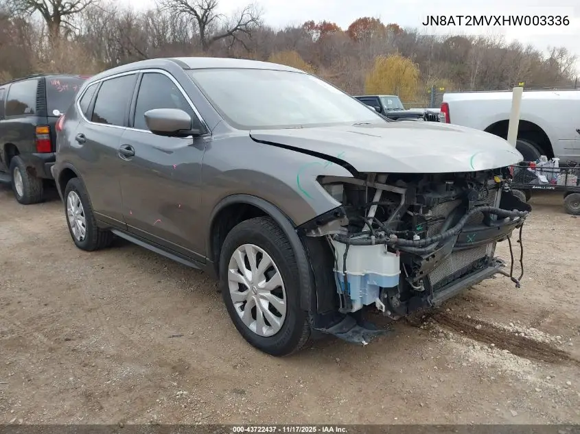 JN8AT2MVXHW003336 2017 Nissan Rogue S
