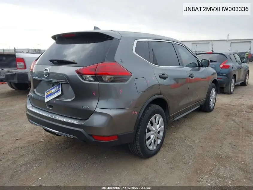 JN8AT2MVXHW003336 2017 Nissan Rogue S