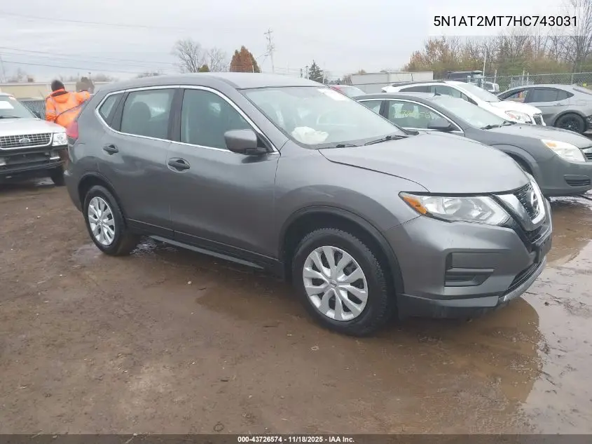 5N1AT2MT7HC743031 2017 Nissan Rogue S