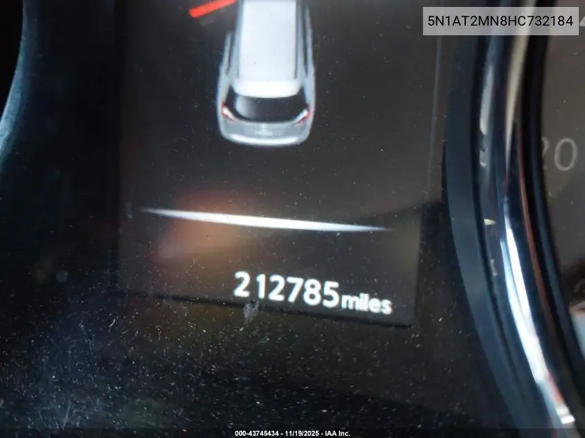 5N1AT2MN8HC732184 2017 Nissan Rogue Sv
