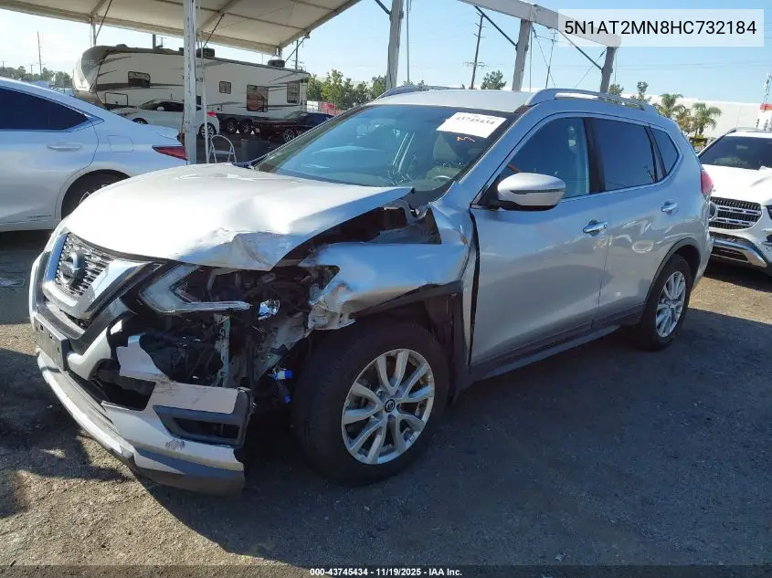 5N1AT2MN8HC732184 2017 Nissan Rogue Sv