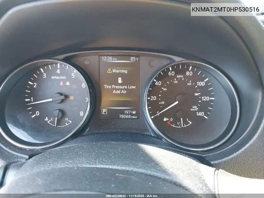 KNMAT2MT0HP530516 2017 Nissan Rogue S