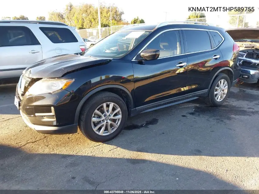 KNMAT2MT5HP589755 2017 Nissan Rogue Sv