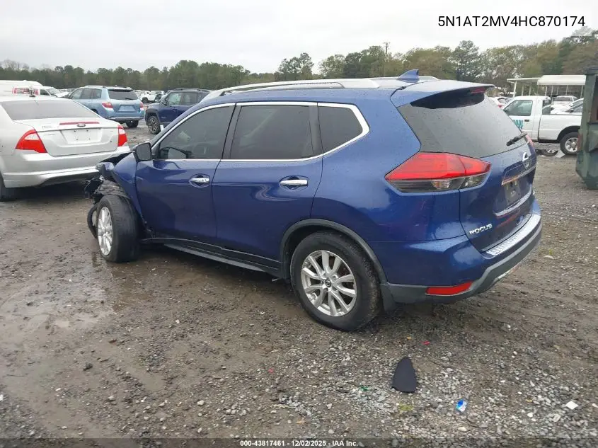 5N1AT2MV4HC870174 2017 Nissan Rogue Sv