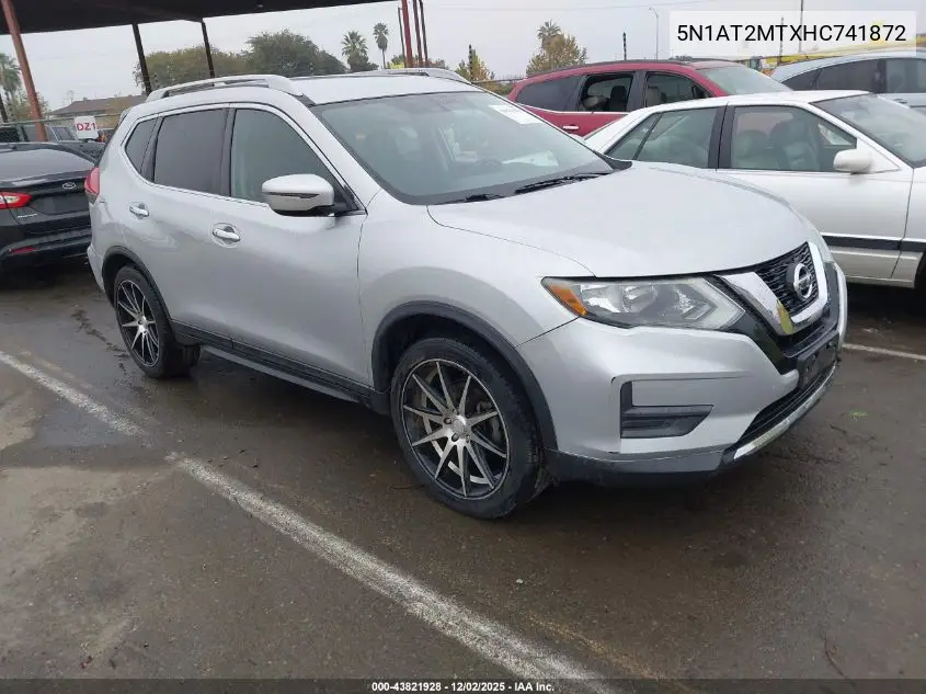 5N1AT2MTXHC741872 2017 Nissan Rogue Sv