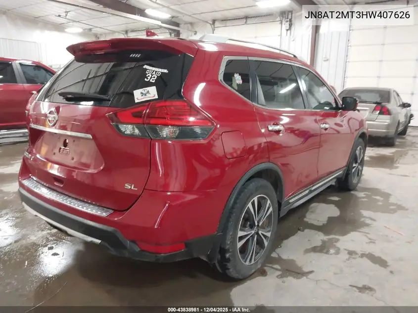 JN8AT2MT3HW407626 2017 Nissan Rogue Sl