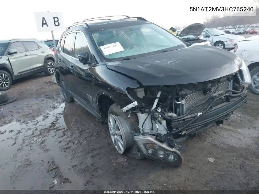 5N1AT2MV3HC765240 2017 Nissan Rogue Sv