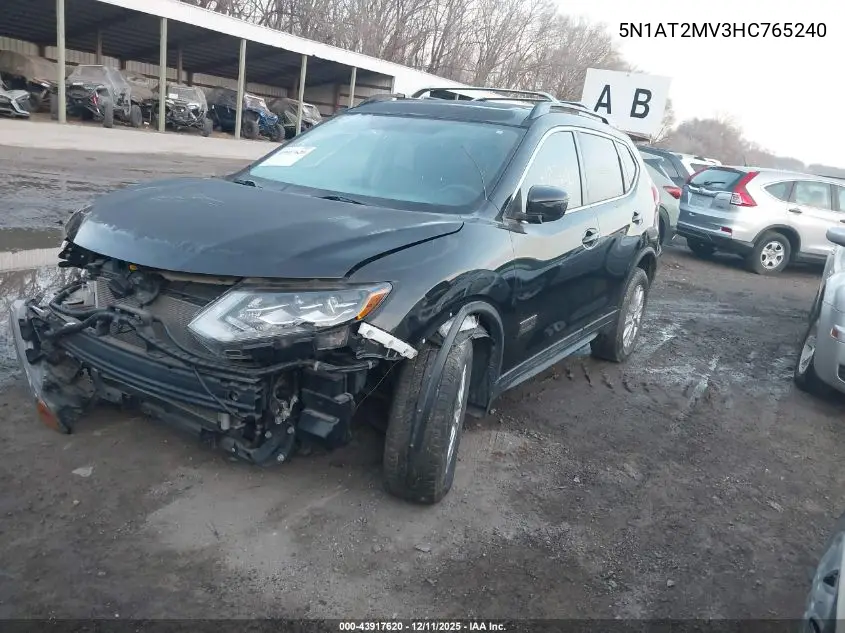 5N1AT2MV3HC765240 2017 Nissan Rogue Sv