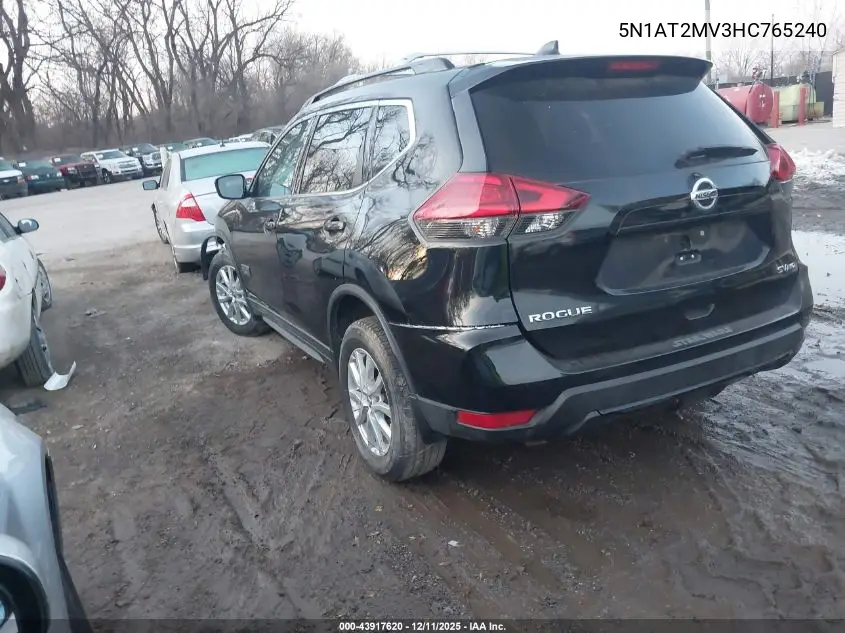 5N1AT2MV3HC765240 2017 Nissan Rogue Sv