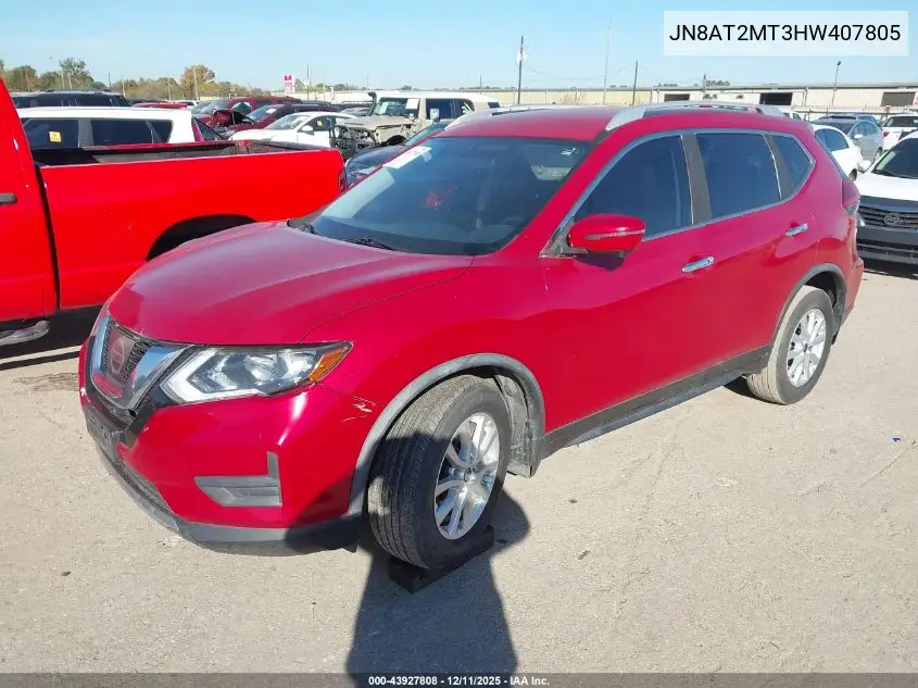 JN8AT2MT3HW407805 2017 Nissan Rogue Sv