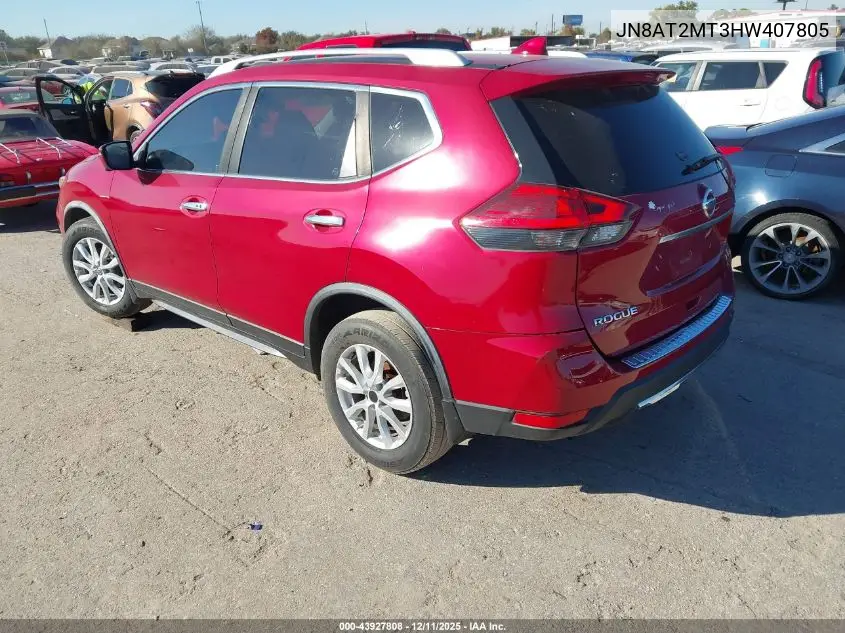 JN8AT2MT3HW407805 2017 Nissan Rogue Sv