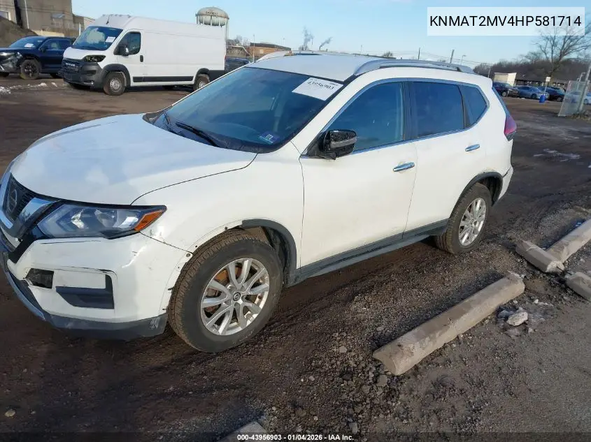 KNMAT2MV4HP581714 2017 Nissan Rogue Sv