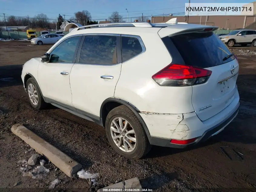 KNMAT2MV4HP581714 2017 Nissan Rogue Sv