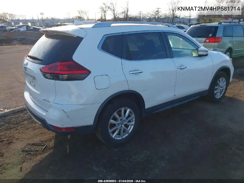 KNMAT2MV4HP581714 2017 Nissan Rogue Sv