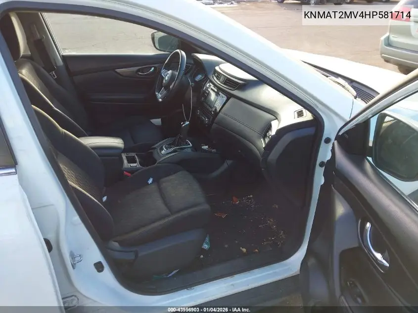 KNMAT2MV4HP581714 2017 Nissan Rogue Sv