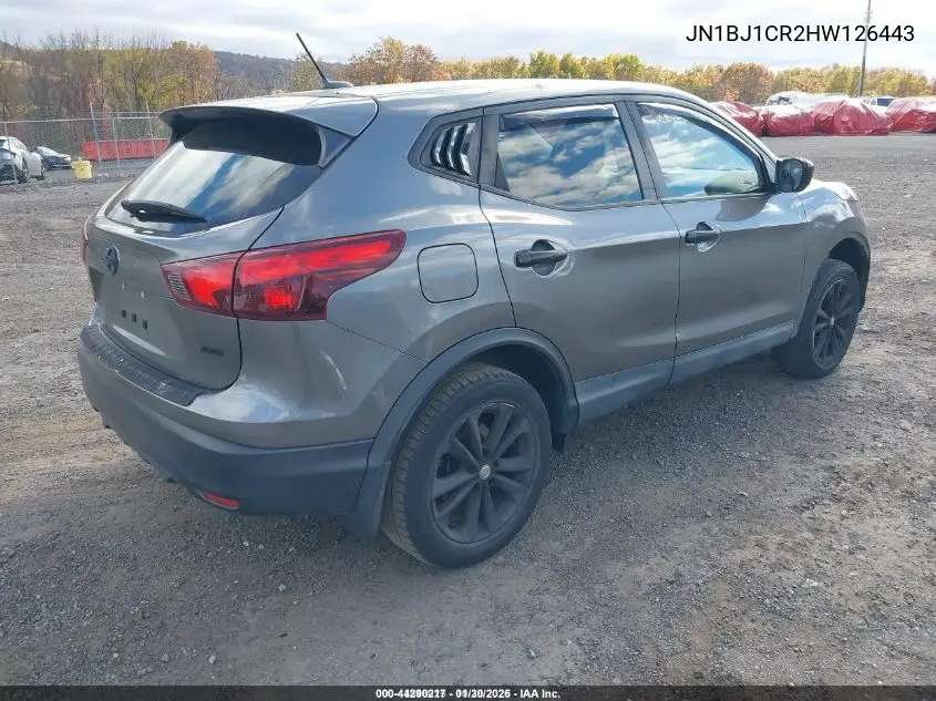 JN1BJ1CR2HW126443 2017 Nissan Rogue Sport S