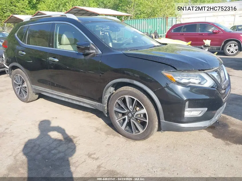 5N1AT2MT2HC752316 2017 Nissan Rogue Sl