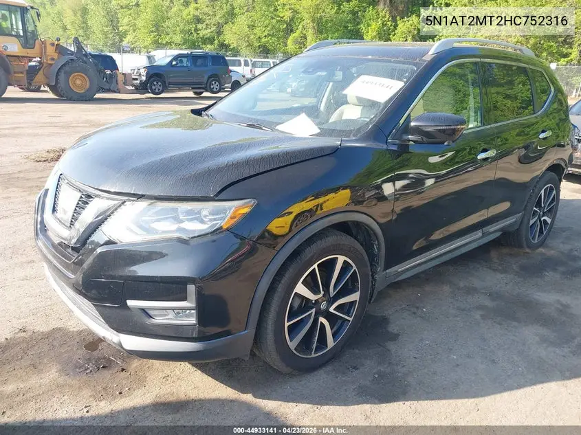 5N1AT2MT2HC752316 2017 Nissan Rogue Sl