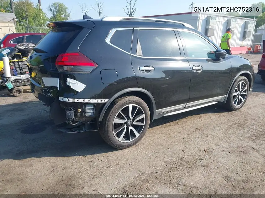 5N1AT2MT2HC752316 2017 Nissan Rogue Sl