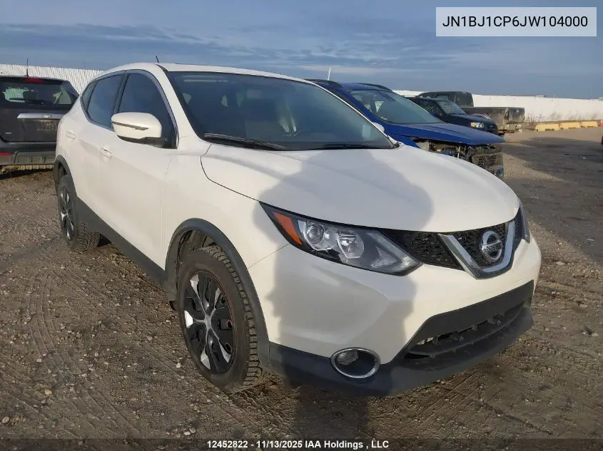 JN1BJ1CP6JW104000 2018 Nissan Rogue Sport S/Sv/Sl