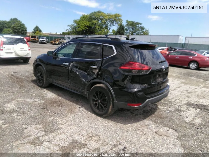 2018 Nissan Rogue Sv VIN: 5N1AT2MV9JC750151 Lot: 39689036