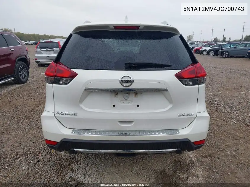 5N1AT2MV4JC700743 2018 Nissan Rogue Sv