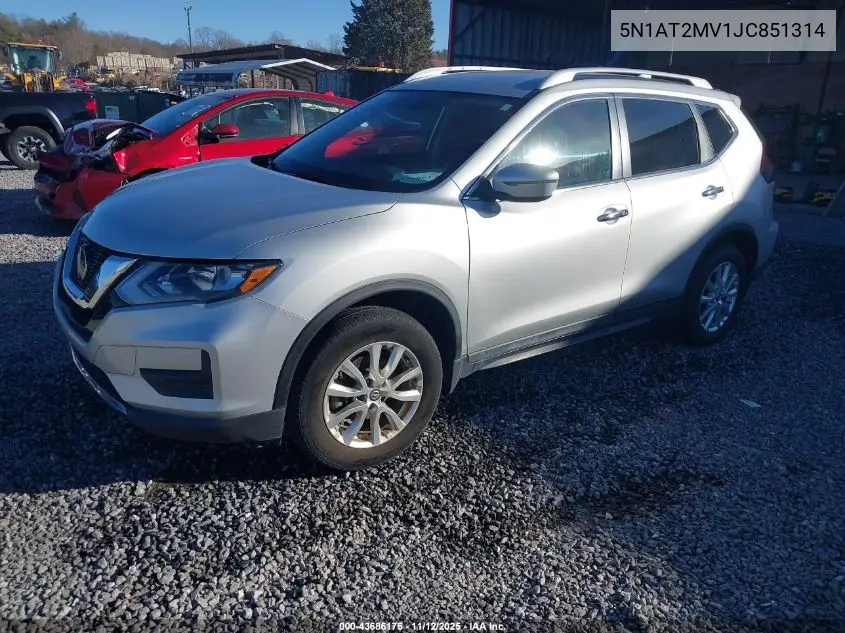 5N1AT2MV1JC851314 2018 Nissan Rogue Sv