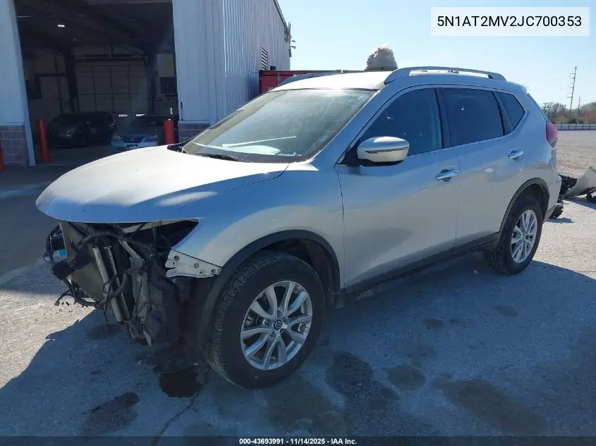 5N1AT2MV2JC700353 2018 Nissan Rogue Sv