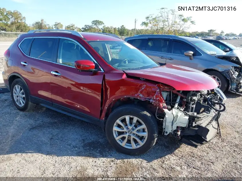 5N1AT2MT3JC701316 2018 Nissan Rogue Sv