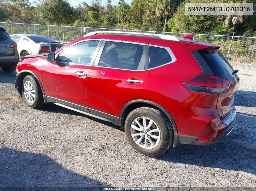 5N1AT2MT3JC701316 2018 Nissan Rogue Sv