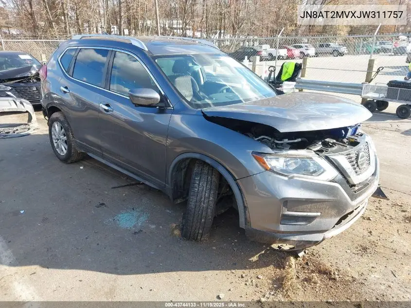 JN8AT2MVXJW311757 2018 Nissan Rogue Sv