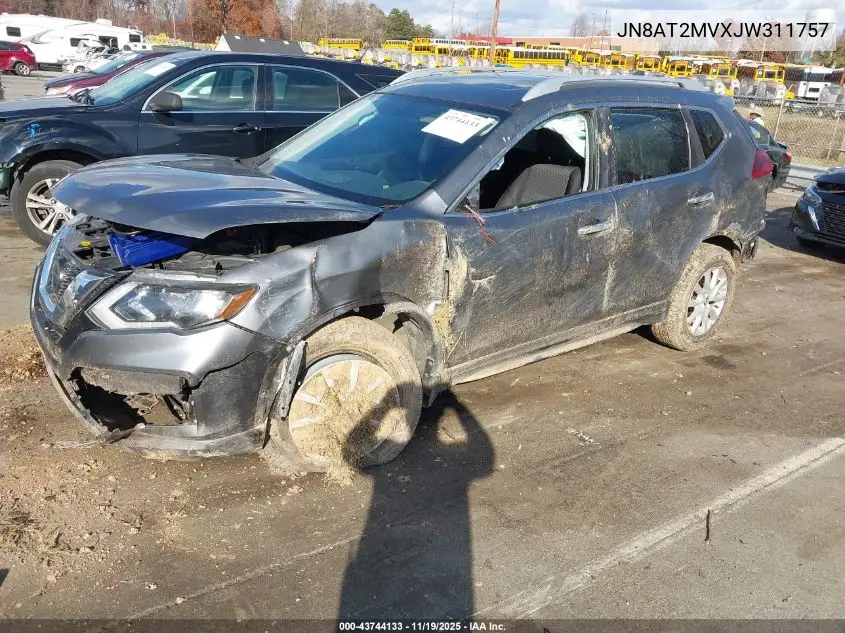 JN8AT2MVXJW311757 2018 Nissan Rogue Sv
