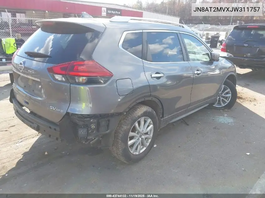 JN8AT2MVXJW311757 2018 Nissan Rogue Sv