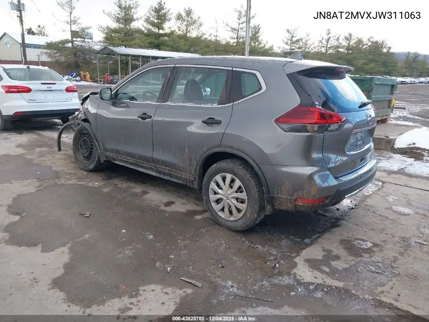 JN8AT2MVXJW311063 2018 Nissan Rogue S