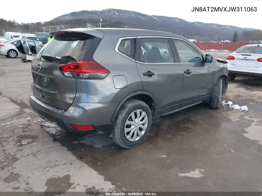 JN8AT2MVXJW311063 2018 Nissan Rogue S